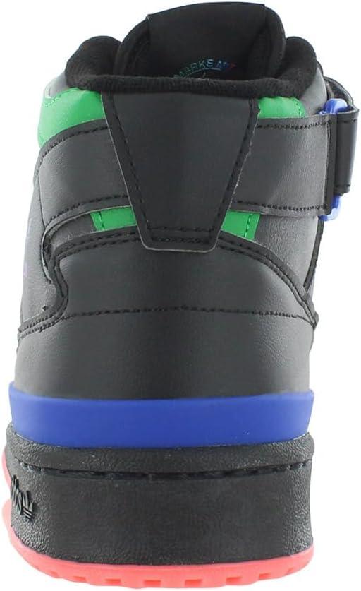 imageadidas Mens Forum Mid SneakerCore BlackCore BlackBold Bluemulticolored
