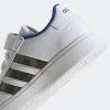 imageadidas Kids Grand Court 20 SneakersFtwr WhiteGreen OxideTeam Royal Blue Elastic