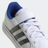 imageadidas Kids Grand Court 20 SneakersFtwr WhiteGreen OxideTeam Royal Blue Elastic