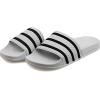 imageadidas Mens Adilette Slide SandalWhite White Black 1 White