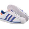 imageadidas Mens Superstar ShoeWhiteBlueOrange