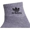 imageadidas Originals KidsBoysGirls Trefoil Cushioned Quarter Socks 6PairHeather GreyBlackWhite