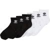 imageadidas Originals KidsBoysGirls Trefoil Cushioned Quarter Socks 6PairWhiteBlack