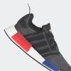 imageadidas Originals Mens NMDr1 SneakerBlackSemi Lucid BlueGlory Red