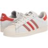 imageadidas Originals Mens Superstar Classic Low Top Sneaker ShoeCrystal WhitePreloved RedClay Strata