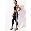 imageadidas Originals Womens 3Stripes LeggingsBlackBlackWhite