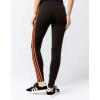 imageadidas Originals Womens 3Stripes LeggingsBlackCraft Orange