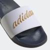 imageadidas Womens Adilette SlideWhiteGold MetallicShadow Navy
