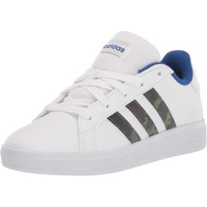 imageadidas Kids Grand Court 20 SneakersFtwr WhiteGreen OxideTeam Royal Blue