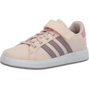 imageadidas Kids Grand Court 20 SneakersWonder QuartzPreloved FigBliss Pink Elastic Lace