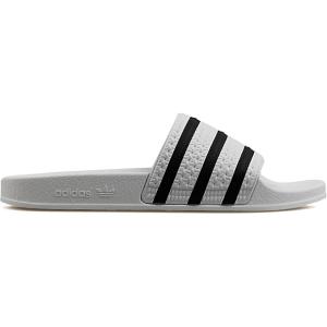 imageadidas Mens Adilette Slide SandalWhite White Black 1 White