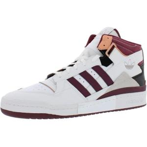 imageadidas Mens Forum Mid SneakerCloud WhiteVictory CrimsonAmbient Blushwhite