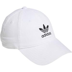 imageadidas Originals KidsBoysGirls Washed Cotton Relaxed Fit Strapback CapWhiteBlack