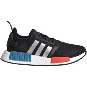 imageadidas Originals UnisexChild NMDr1s SneakerBlackSilver MetallicSolar Red