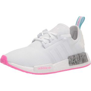 imageadidas Originals UnisexChild NMDr1s SneakerWhiteWhiteScreaming Pink