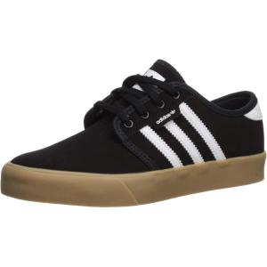 imageadidas UnisexChild Seeley Running ShoeBlackWhiteGum