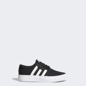 imageadidas UnisexChild Seeley Running ShoeBlackWhiteWhite