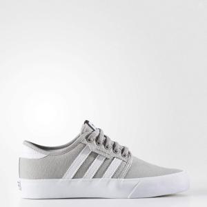 imageadidas UnisexChild Seeley Running ShoeMedium Grey HeatherWhiteWhite