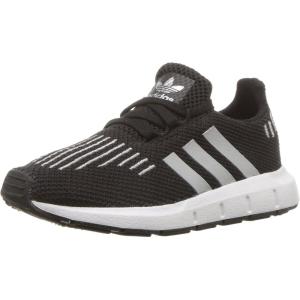 imageadidas UnisexChild Swift Running ShoeCore BlackSilver MetallicWhite