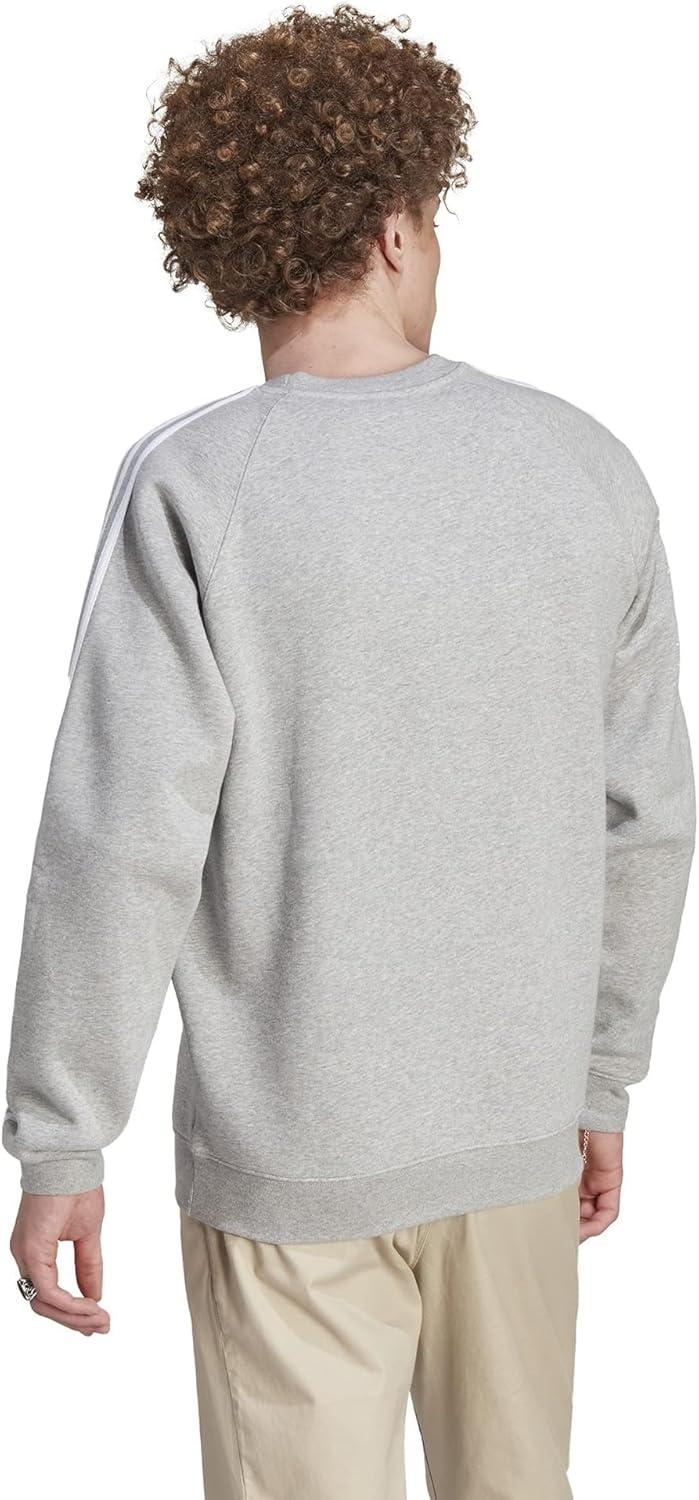 imageadidas Originals Mens Adicolor Classics 3Stripes CrewMedium Grey Heather