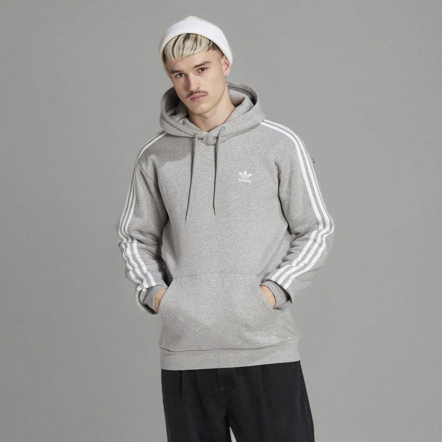 imageadidas Originals Mens Adicolor Classics 3Stripes HoodieGray