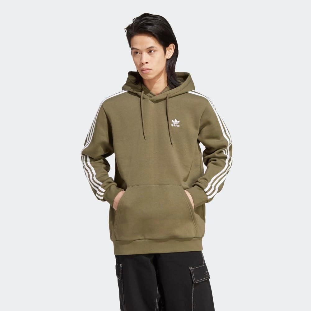imageadidas Originals Mens Adicolor Classics 3Stripes HoodieOlive Strata