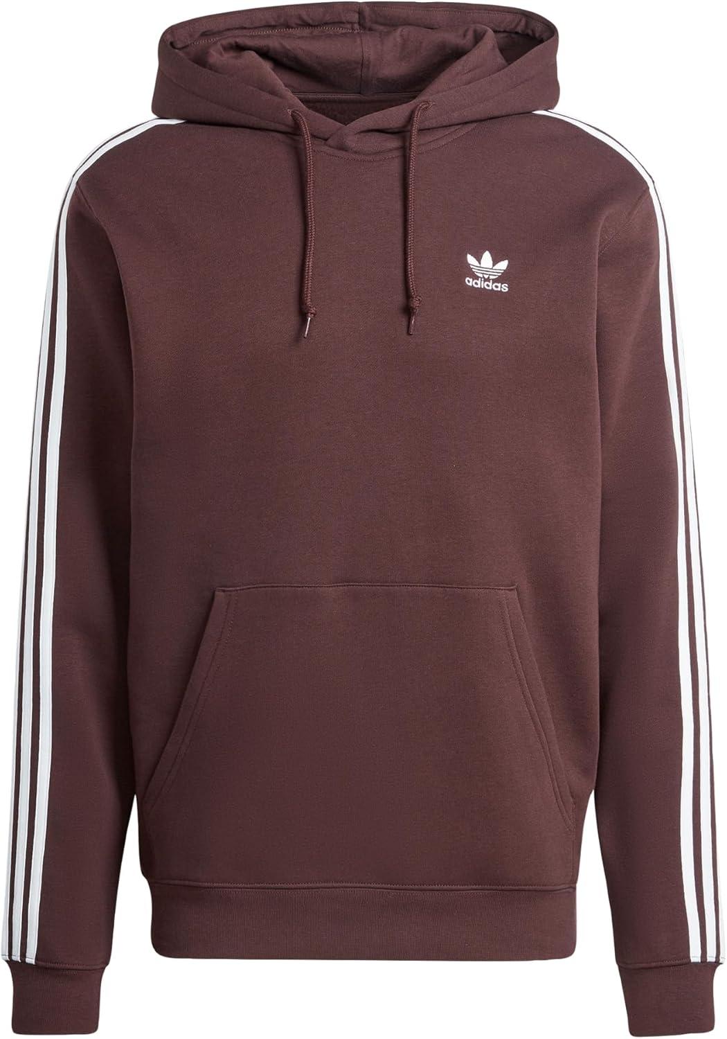 imageadidas Originals Mens Adicolor Classics 3Stripes HoodieShadow Brown