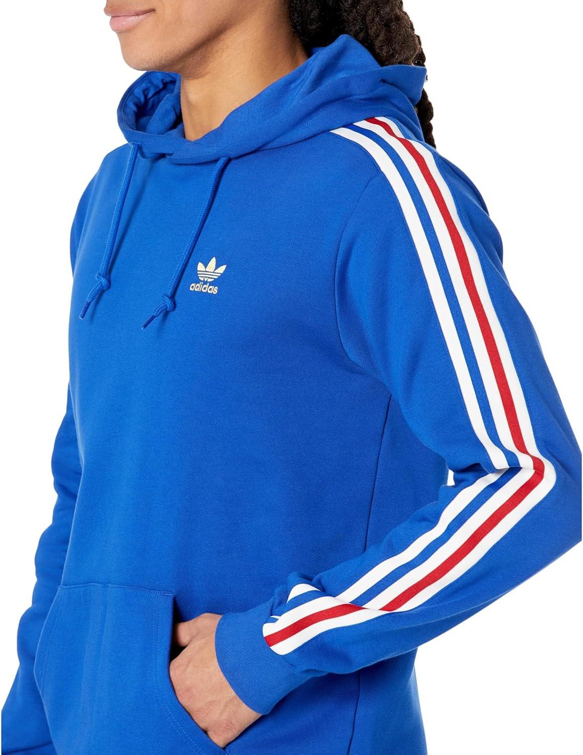 imageadidas Originals Mens Adicolor Classics 3Stripes HoodieTeam Royal BlueGold MetallicWhiteTeam Power Red