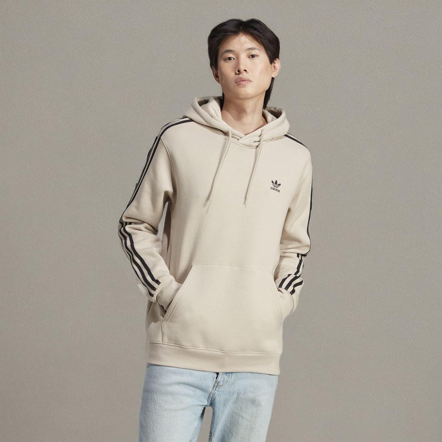 imageadidas Originals Mens Adicolor Classics 3Stripes HoodieWonder Beige