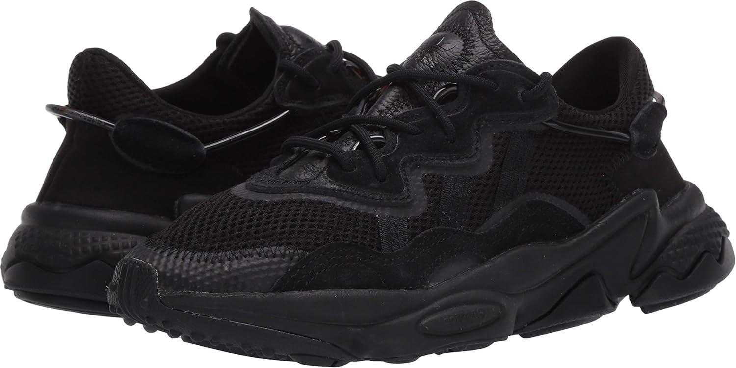 imageadidas Originals Mens Ozweego SneakerBlackBlackTrace Grey Metallic