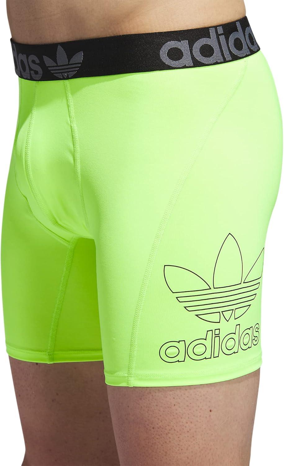 imageadidas Originals Mens Trefoil Athletic Comfort Fit Boxer Brief Underwear 2PackLucid PinkBlackLucid Lemon Yellow