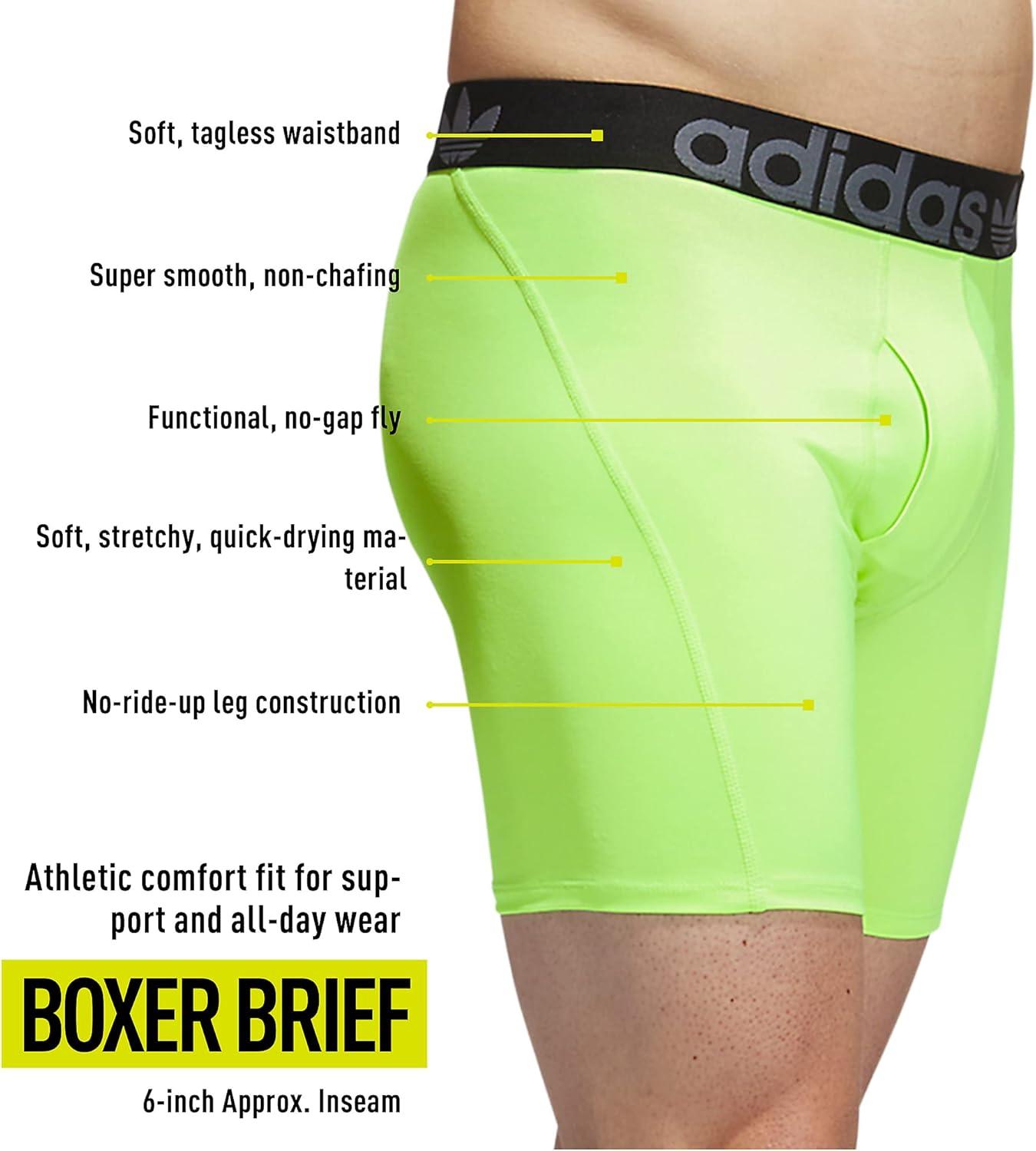 imageadidas Originals Mens Trefoil Athletic Comfort Fit Boxer Brief Underwear 2PackLucid PinkBlackLucid Lemon Yellow