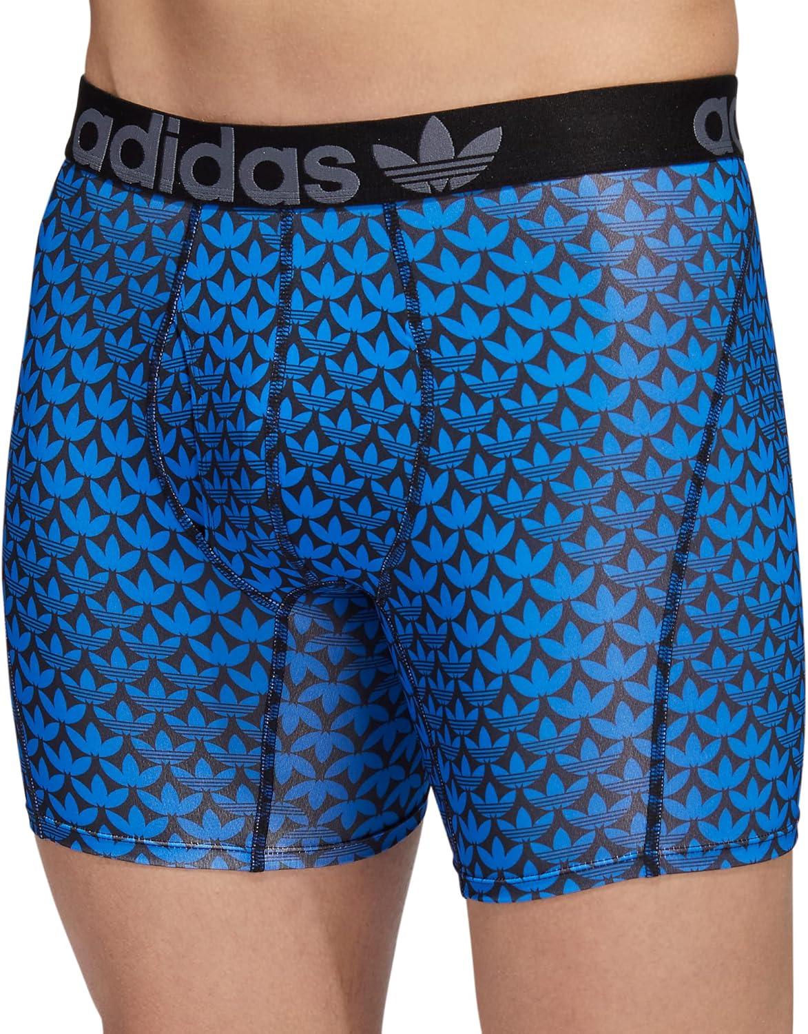 imageadidas Originals Mens Trefoil Athletic Comfort Fit Boxer Brief Underwear 2PackOnix GreyBlackOg Monogram Blackbluebird