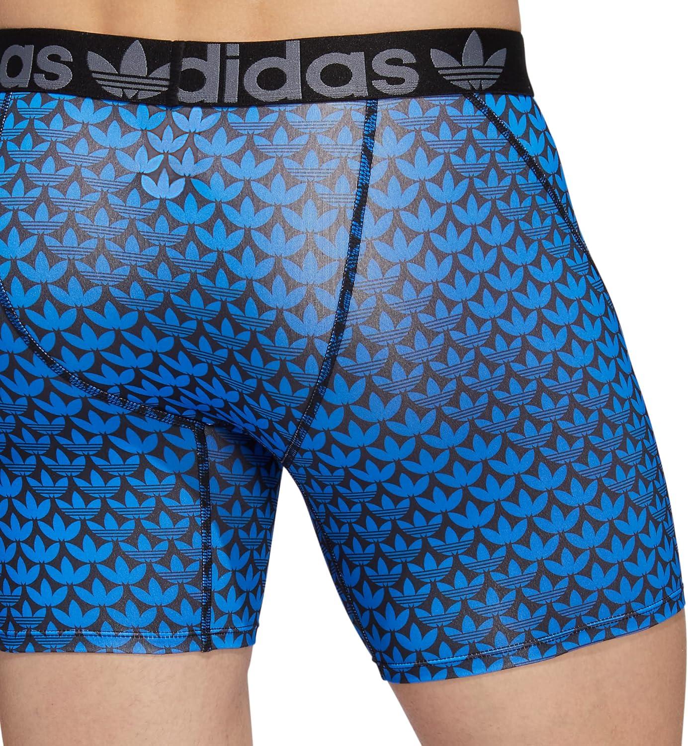 imageadidas Originals Mens Trefoil Athletic Comfort Fit Boxer Brief Underwear 2PackOnix GreyBlackOg Monogram Blackbluebird
