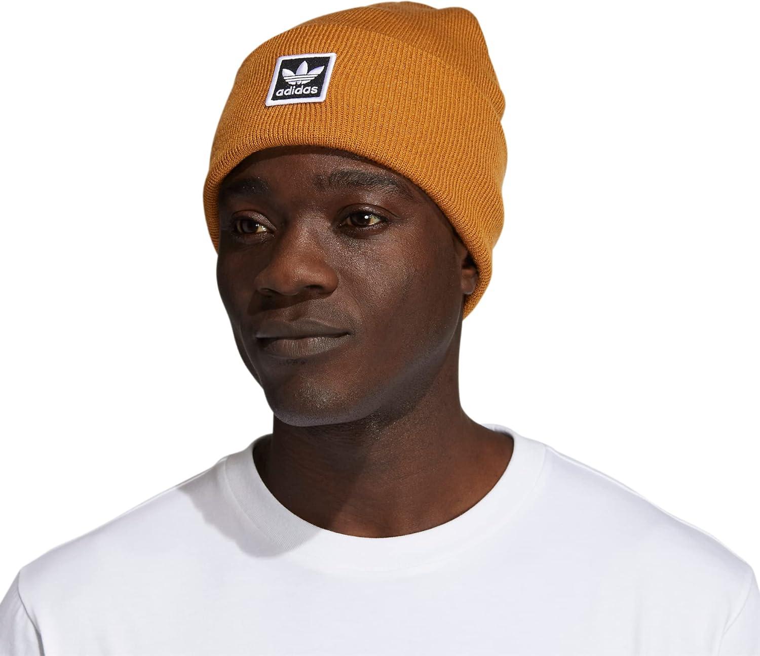 imageadidas Originals Tall Utility Cuff BeanieMesa BrownBlackWhite