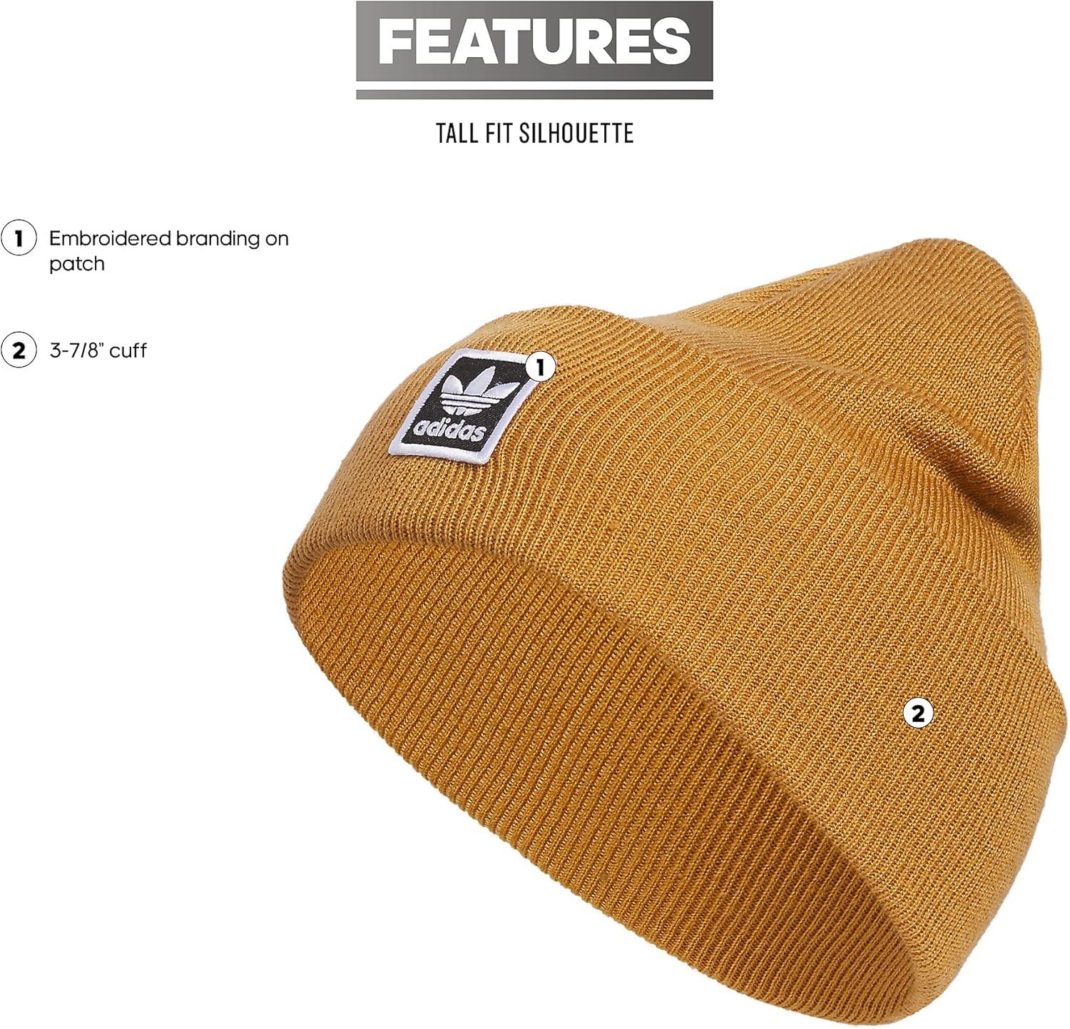 imageadidas Originals Tall Utility Cuff BeanieMesa BrownBlackWhite 23