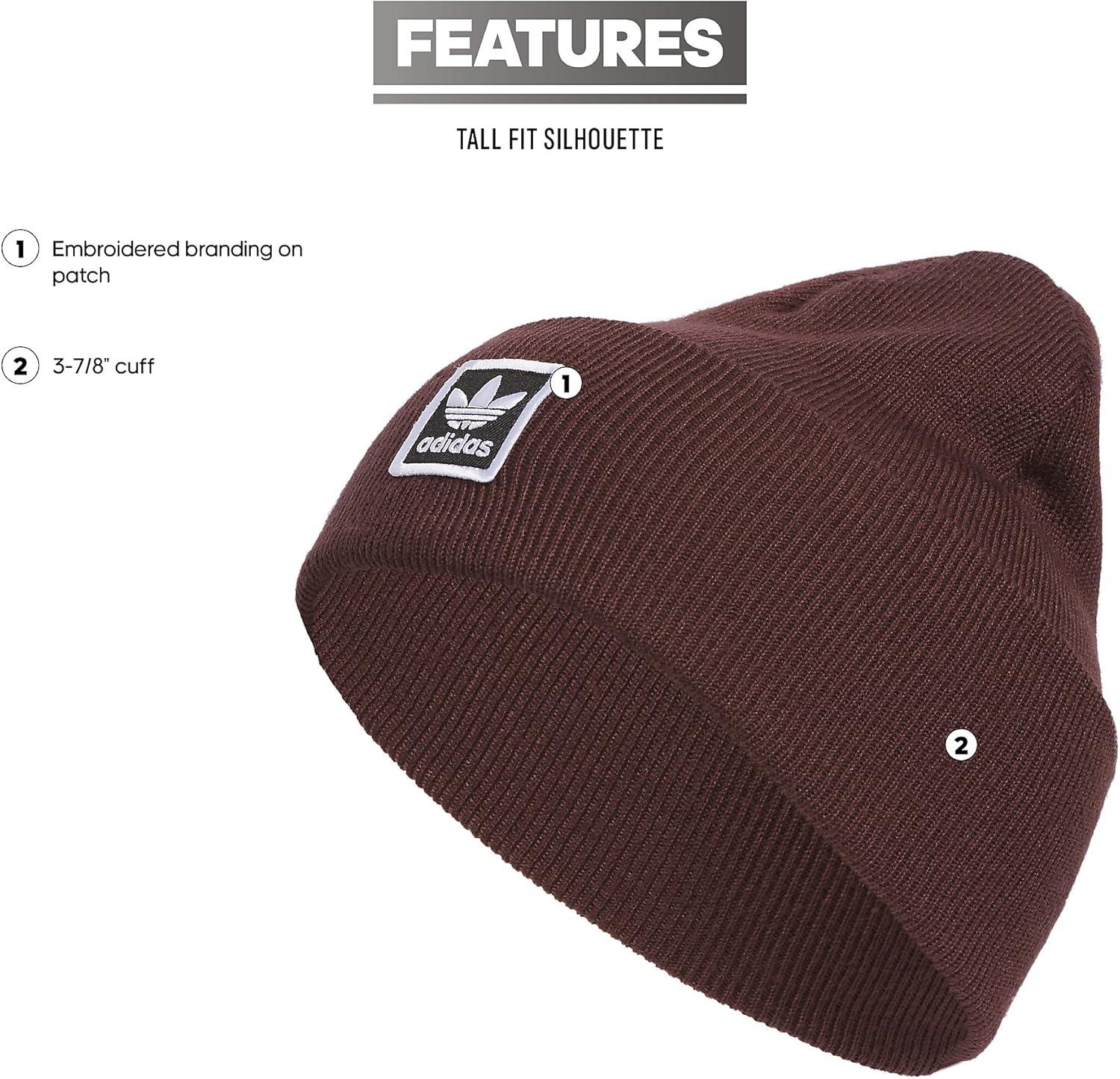 imageadidas Originals Tall Utility Cuff BeanieShadow Brown