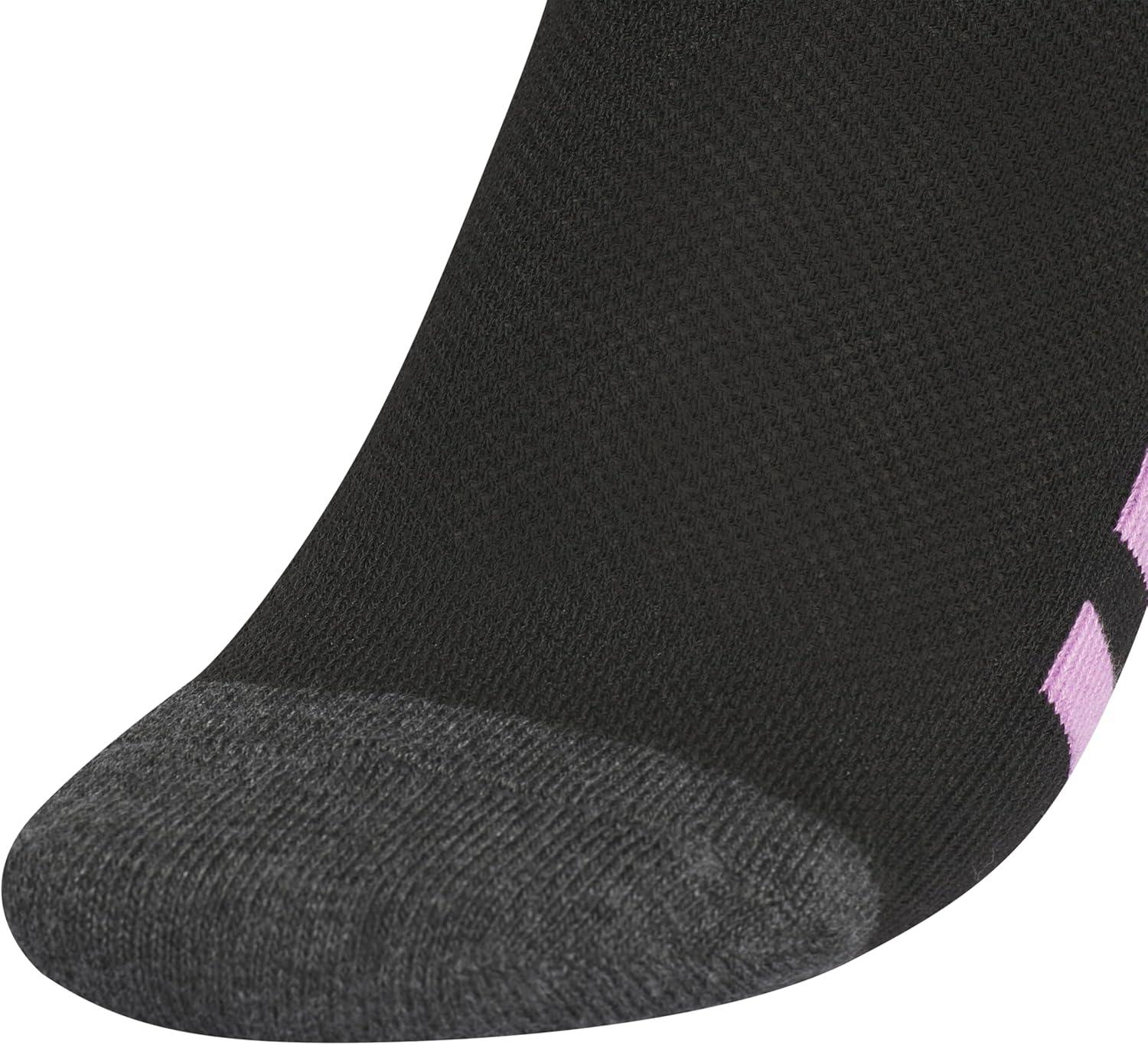 imageadidas Unisex Youth Athletic Cushioned 6Pack Crew Socks Kids for Sports Durable ampamp BreathableBlackPreloved PurpleIce LavenderGirls