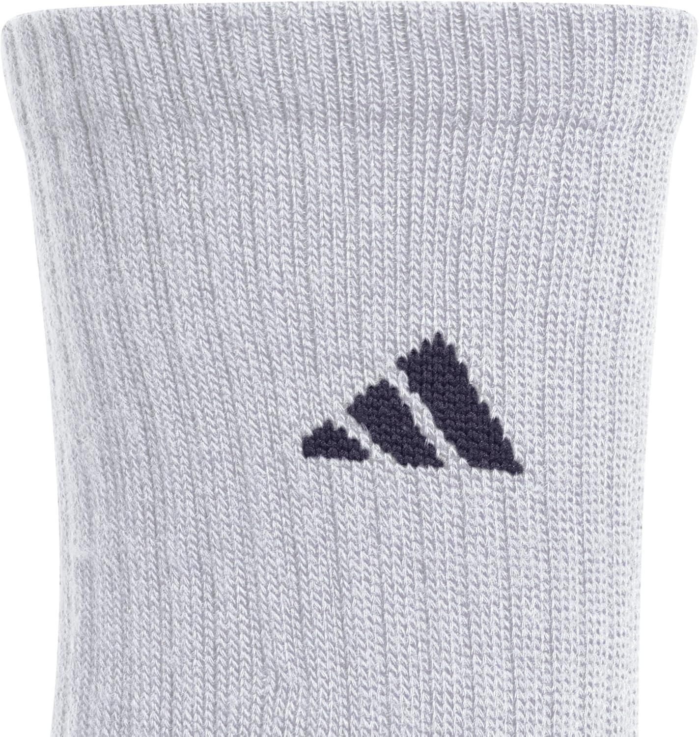 imageadidas Unisex Youth Athletic Cushioned 6Pack Crew Socks Kids for Sports Durable ampamp BreathableCool Light HeatherCollegiate NavySemi Lucid Blue