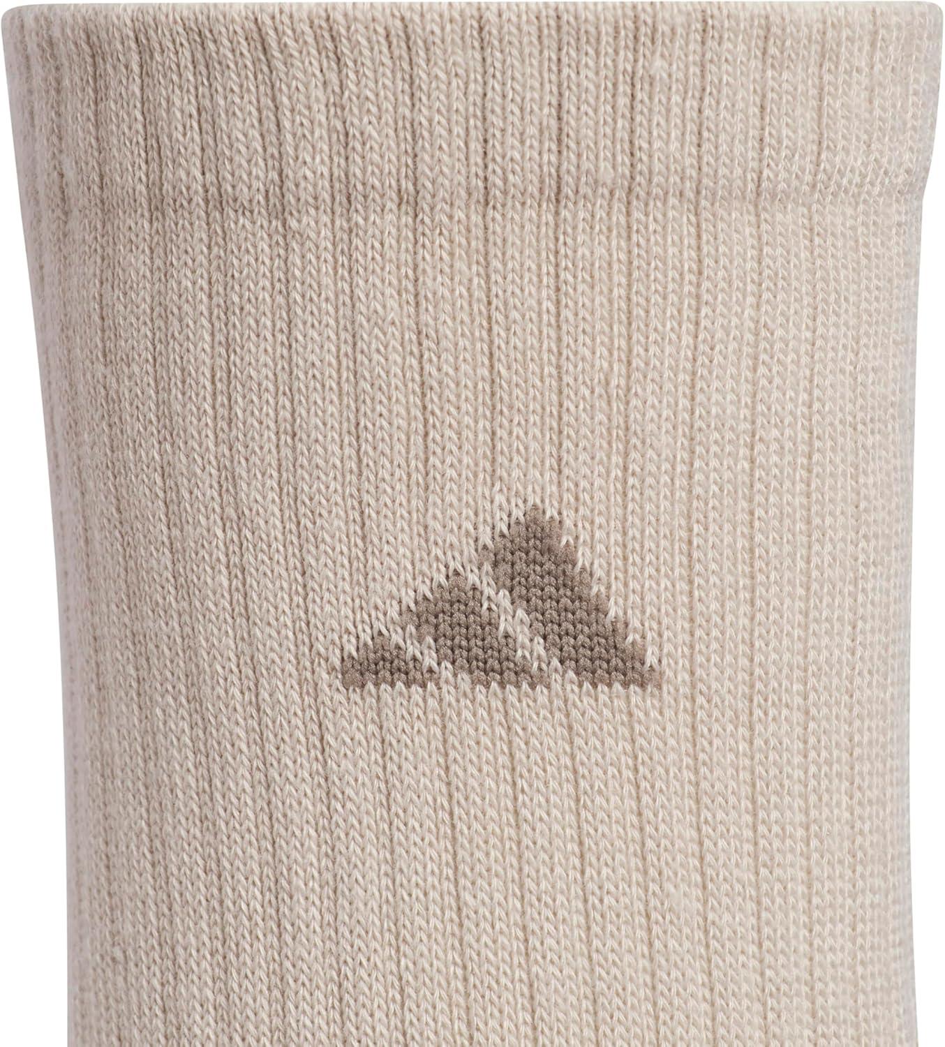 imageadidas Unisex Youth Athletic Cushioned 6Pack Crew Socks Kids for Sports Durable ampamp BreathableWonder BeigeCool Light HeatherEarth Strata Brown