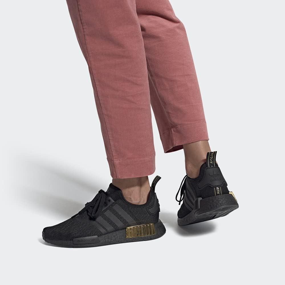 imageadidas Womens NMD R1 ShoeBlackBlackGold Metallic