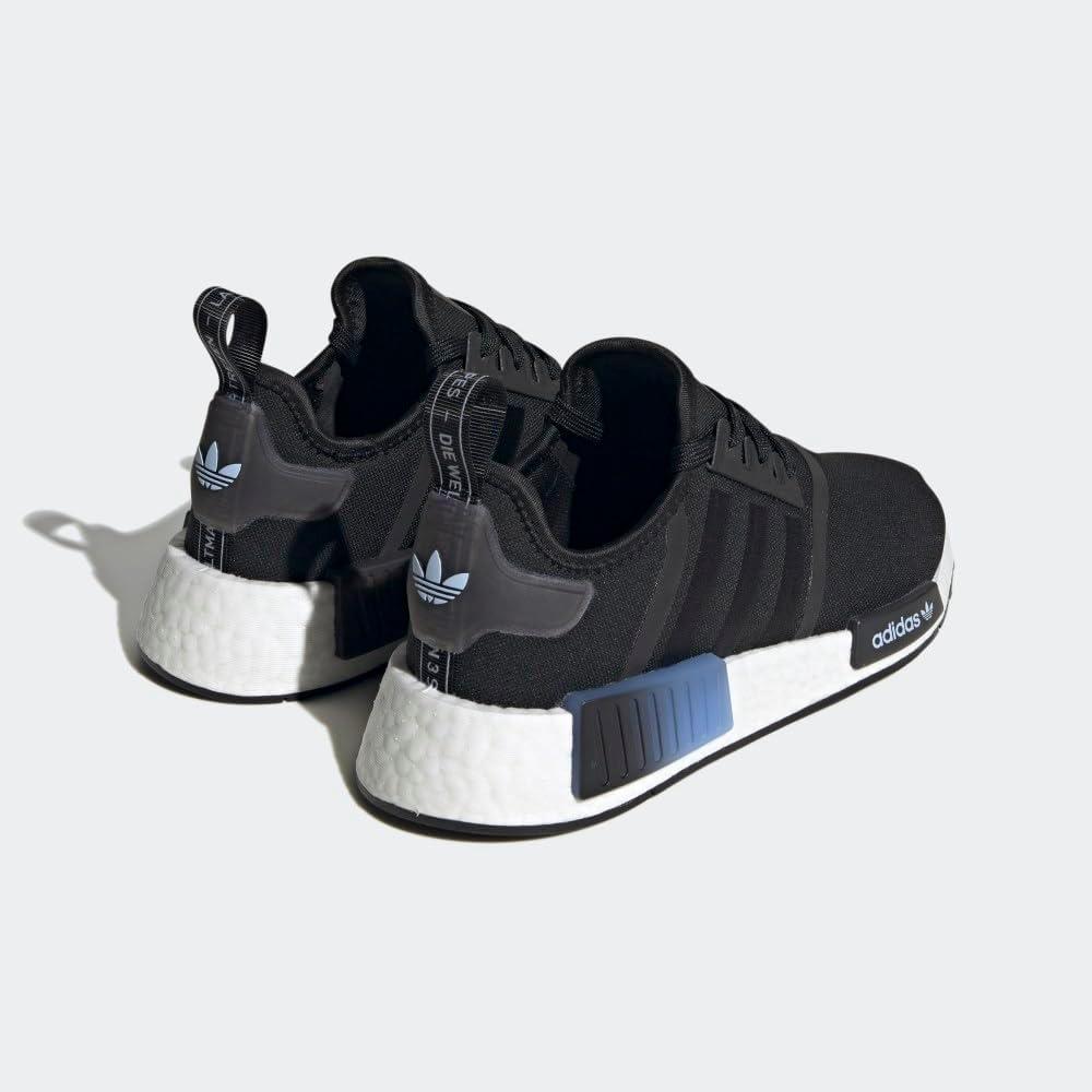 imageadidas Womens NMDr1 SneakerBlackWhiteBlue Dawn