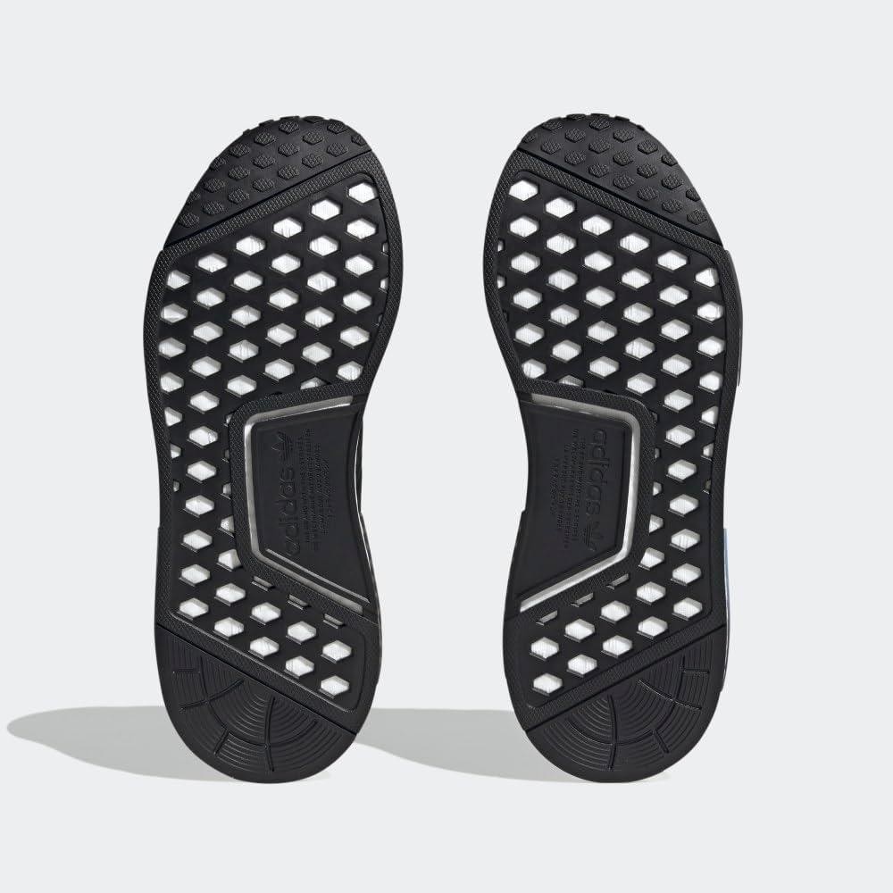 imageadidas Womens NMDr1 SneakerBlackWhiteBlue Dawn