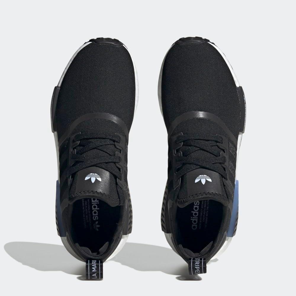 imageadidas Womens NMDr1 SneakerBlackWhiteBlue Dawn