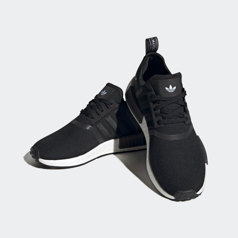 imageadidas Womens NMDr1 SneakerBlackWhiteBlue Dawn