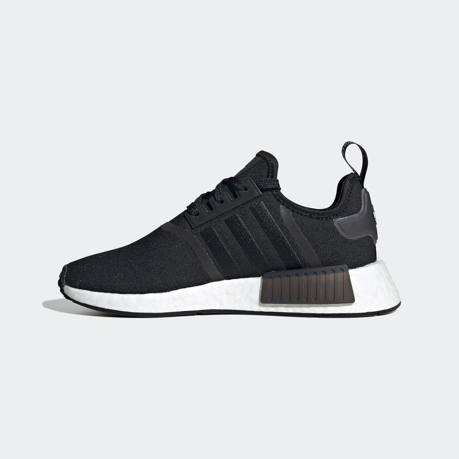 imageadidas Womens NMDr1 SneakerBlackWhiteBlue Dawn