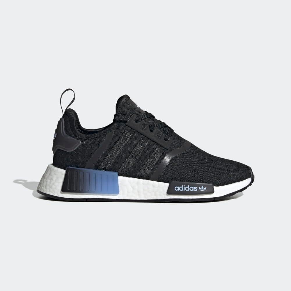 imageadidas Womens NMDr1 SneakerBlackWhiteBlue Dawn