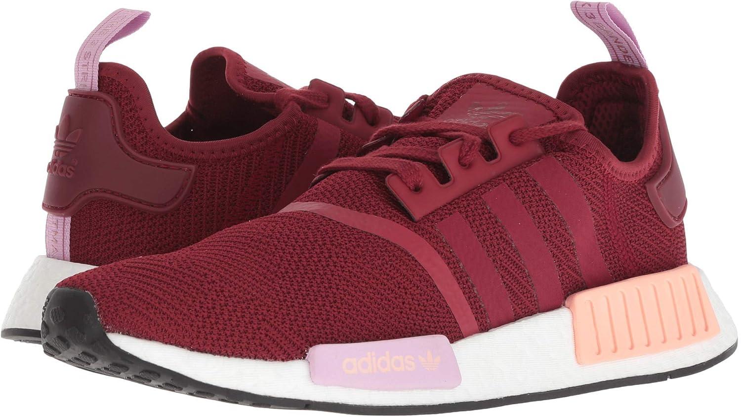 imageadidas Womens NMDr1 SneakerCollegiate BurgundyCollegiate BurgundyClear Orange