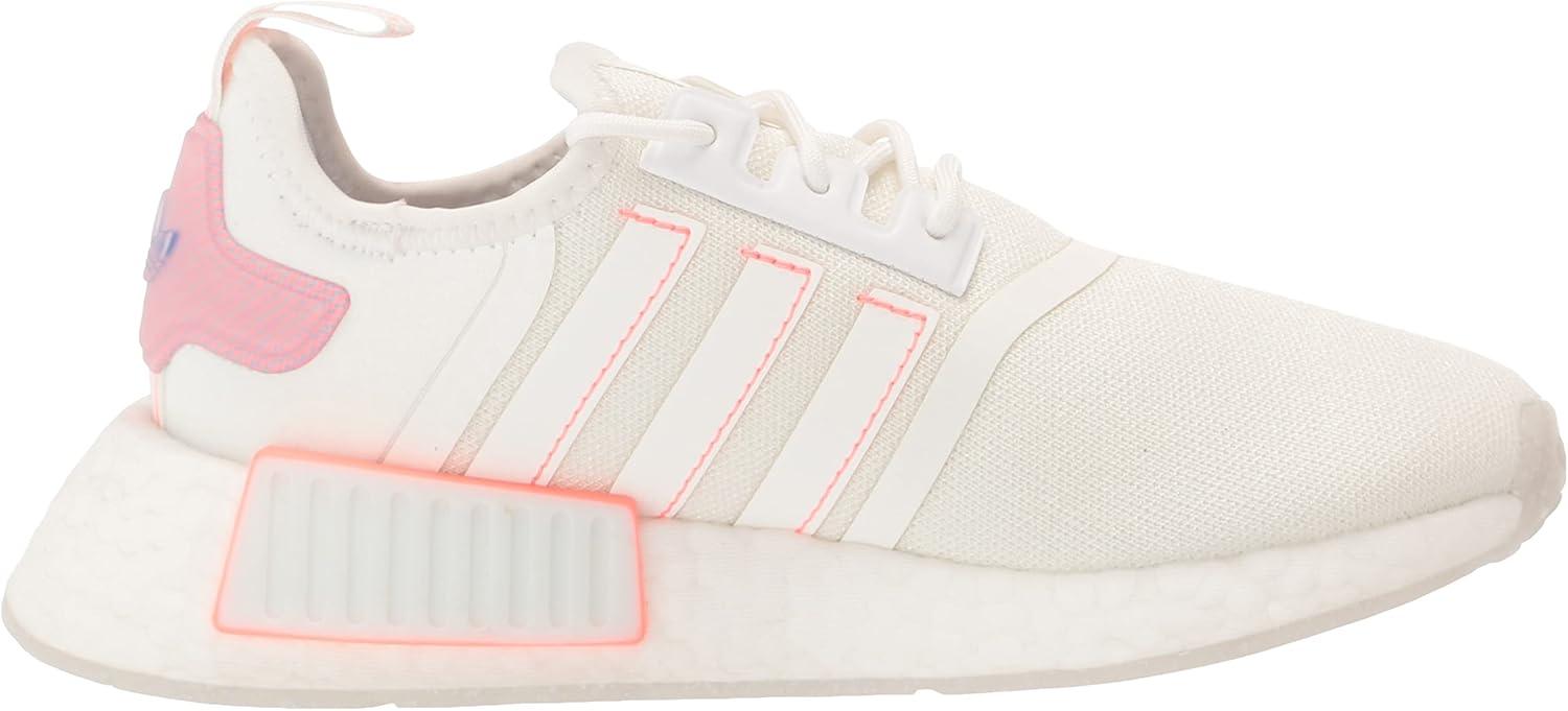 imageadidas Womens NMDr1 SneakerWhiteWhiteAcid Red
