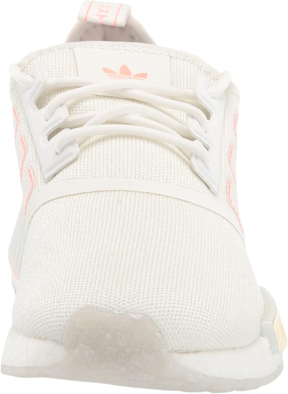 imageadidas Womens NMDr1 SneakerWhiteWhiteAcid Red